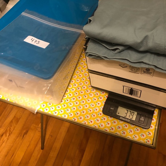 Eileen Fisher Light Blue Stretch Textured Button Jacket Pockets Large Petite - Picture 10 of 10